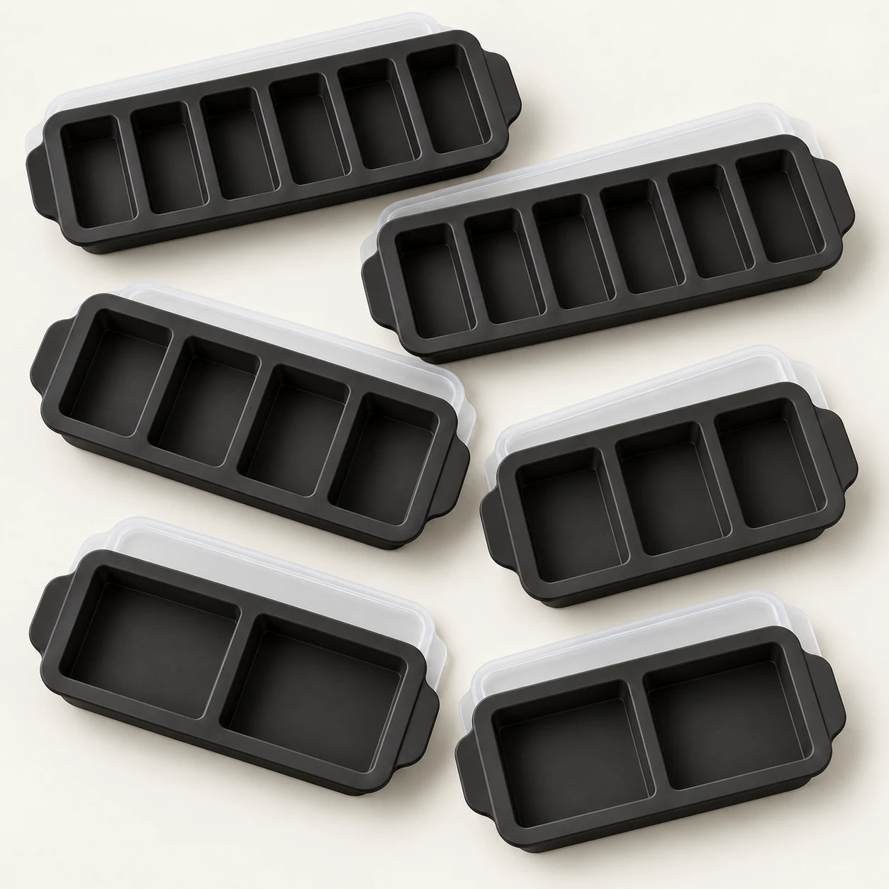 The Family Set in Ink: 6 trays with fitted lids