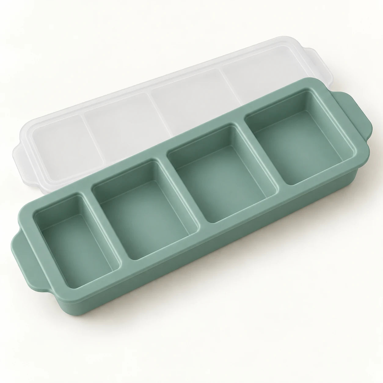 Eucalyptus silicone tray with 4 compartments
